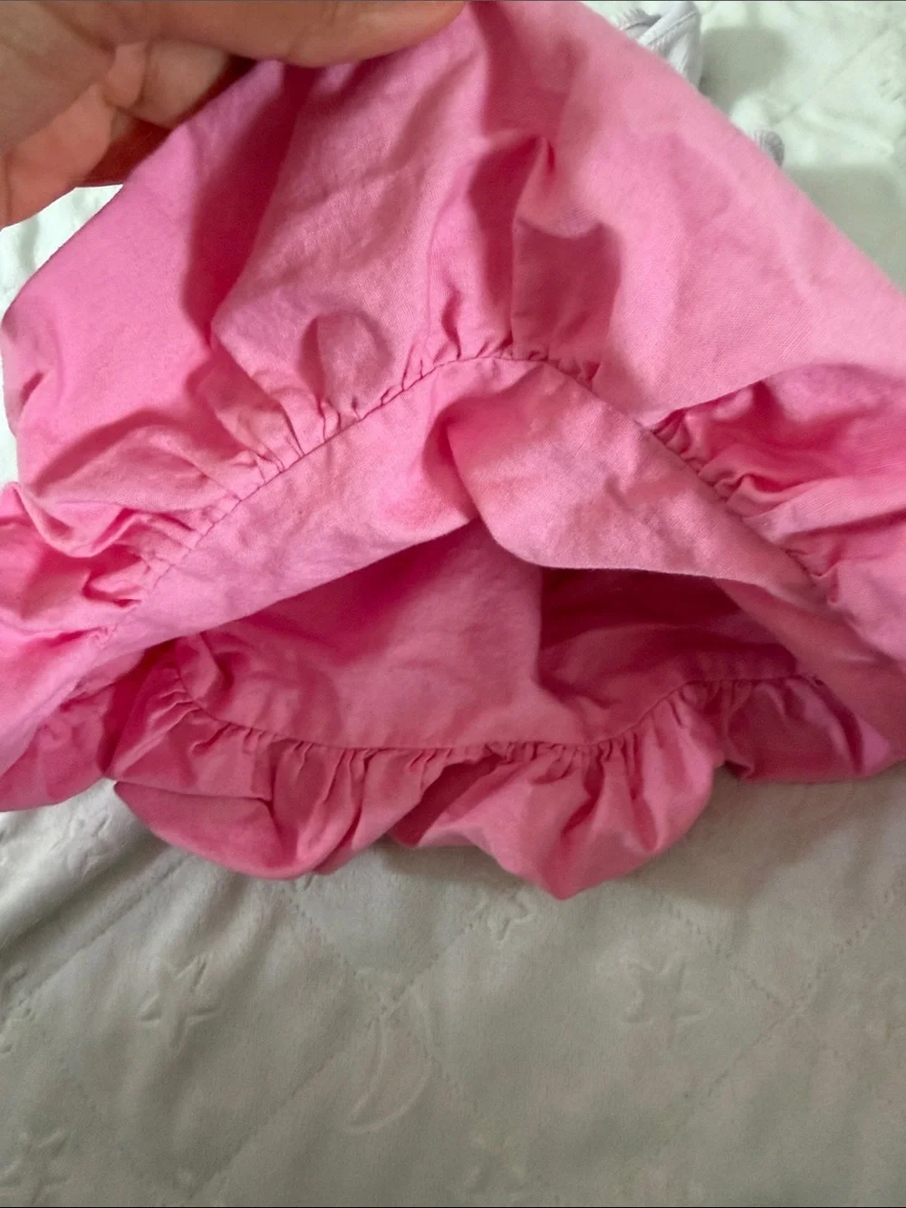 GAP Pink and Light Gray Bubble Dress
